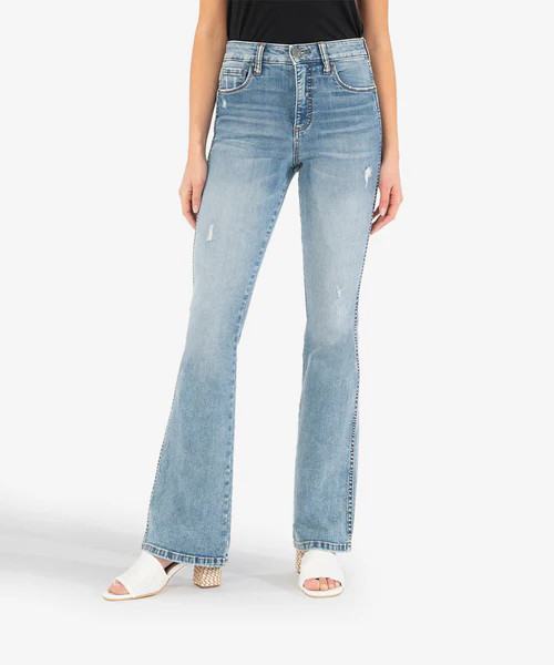 Ana High Rise Fab Ab Flare (Trusting Wash) - Kut from the Kloth | Kut From Kloth