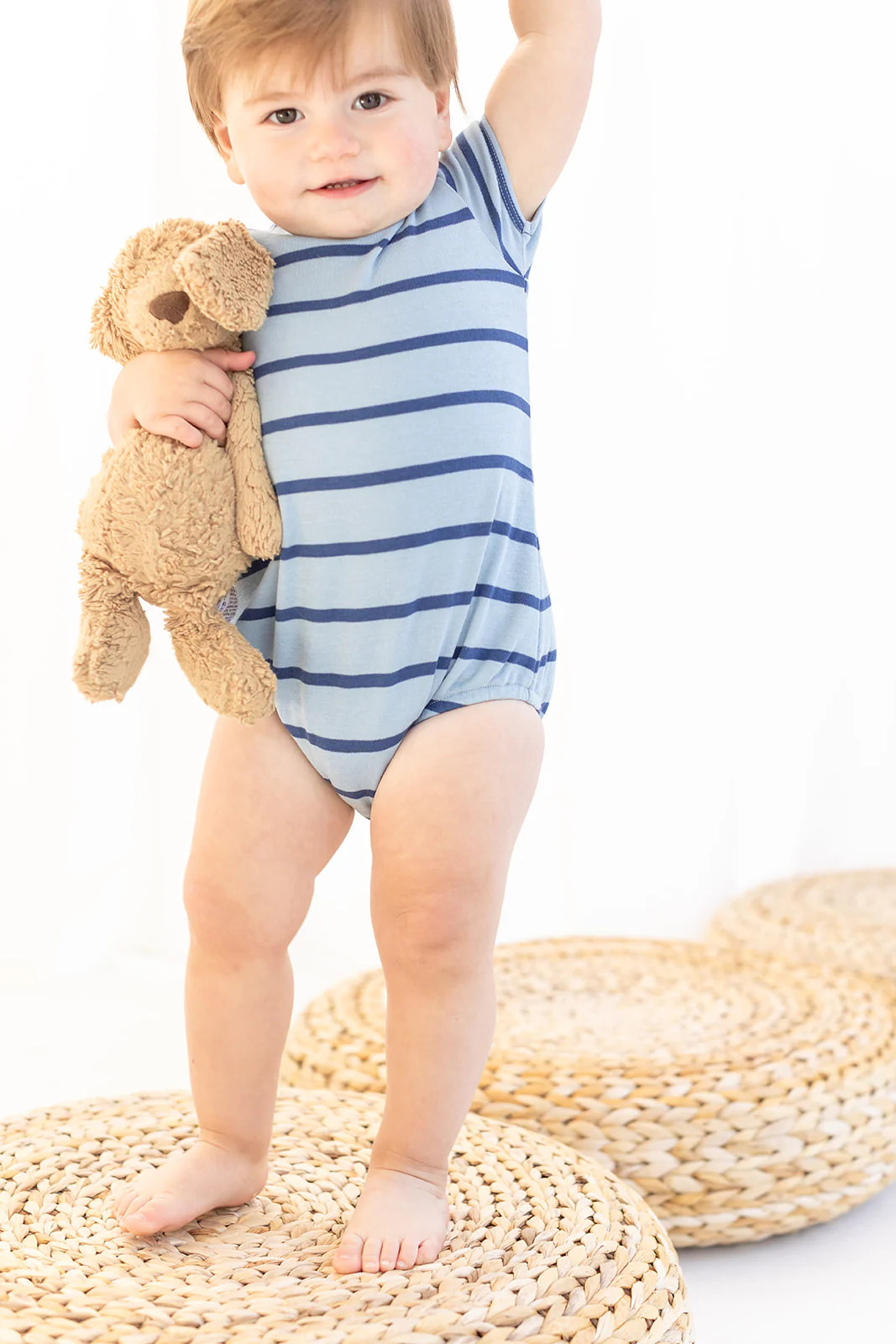 COOPER BUBBLE - LIGHT BLUE STRIPE | Little Paper Kids (US)