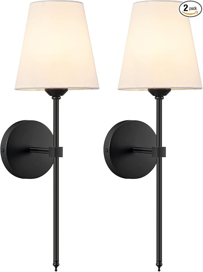 Wall Sconces Sets of 2, Retro Industrial Wall Lamps, Bathroom Vanity Sconces Wall Lighting with W... | Amazon (US)