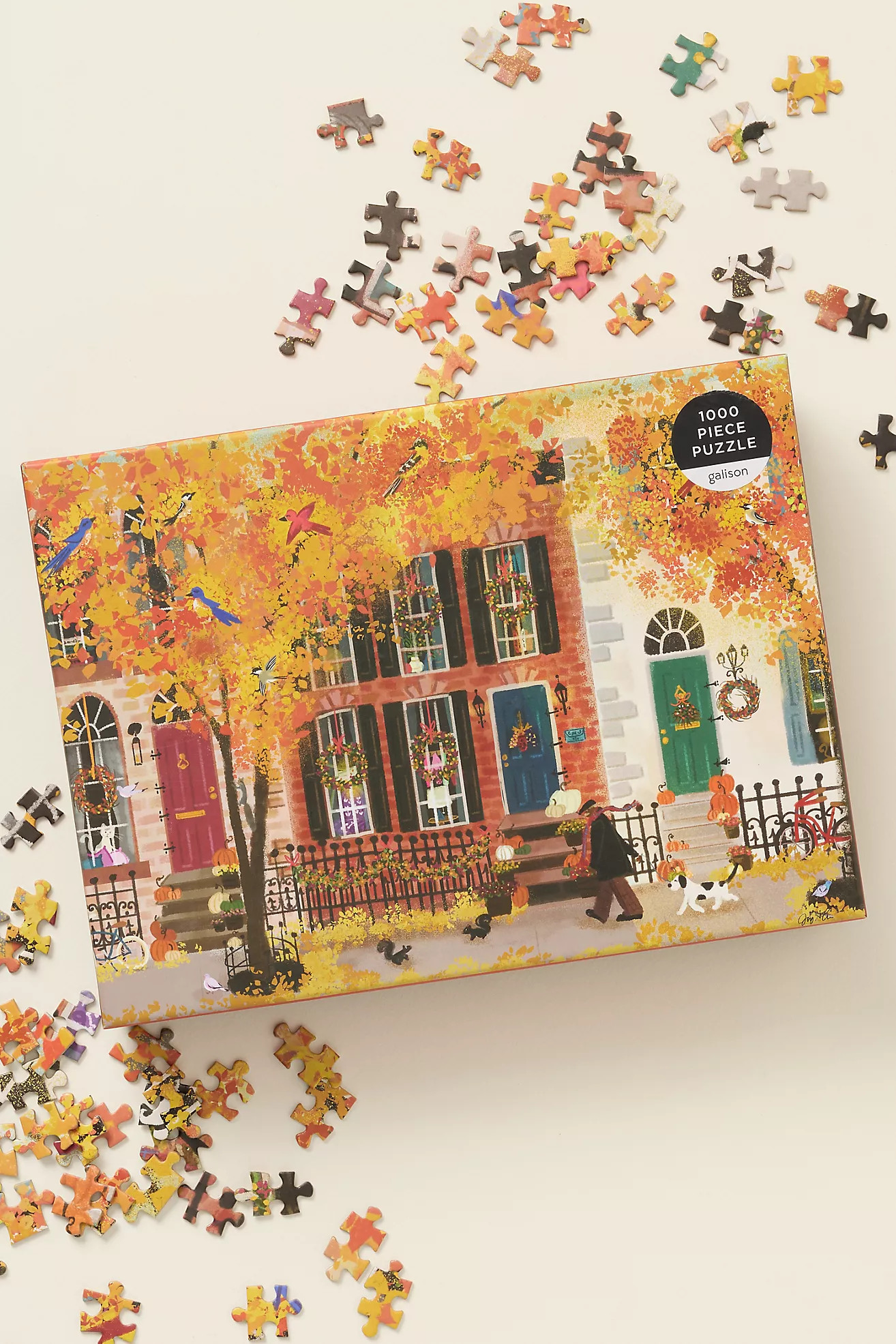 Autumn in the Neighborhood 1000-Piece Puzzle | Anthropologie (US)