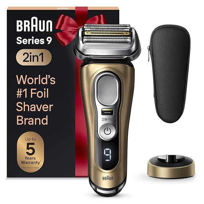 Braun Series 9 Pro 9419s Electric Shaver for Men, Wet & Dry Shave, Shaving Kit with 4+1 Head with... | Amazon (US)