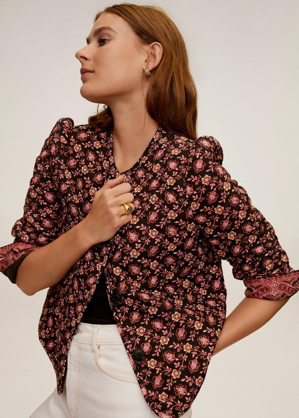 Floral print jacket | MANGO (US)