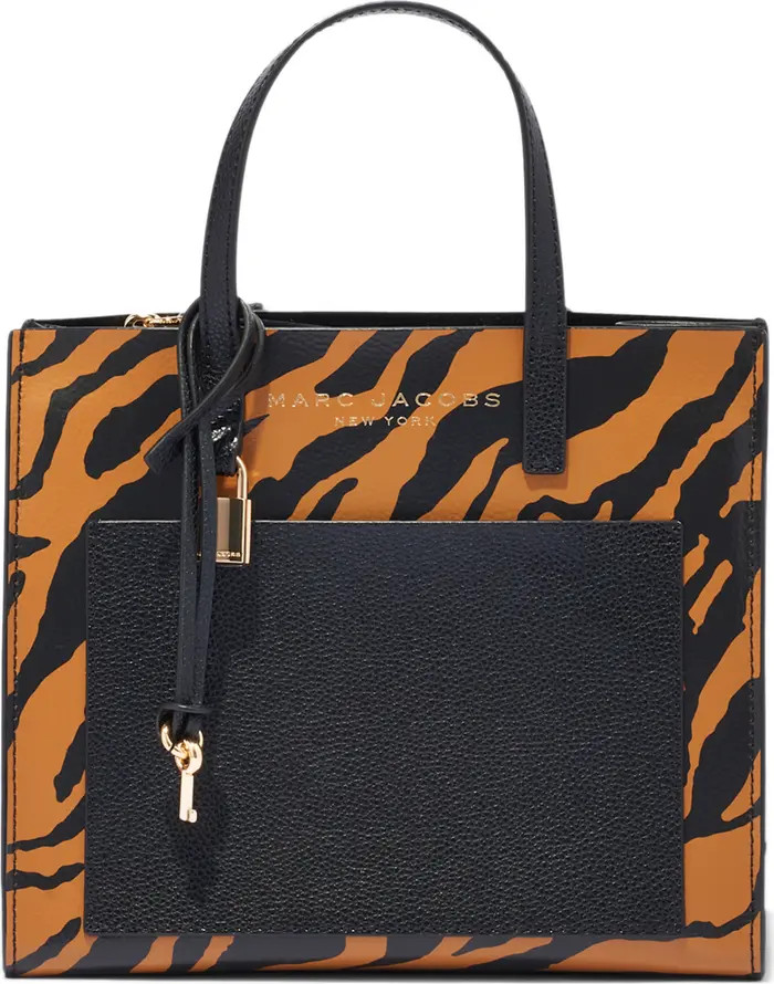 Tiger Stripe Print Mini Grid Tote Bag | Nordstrom Rack