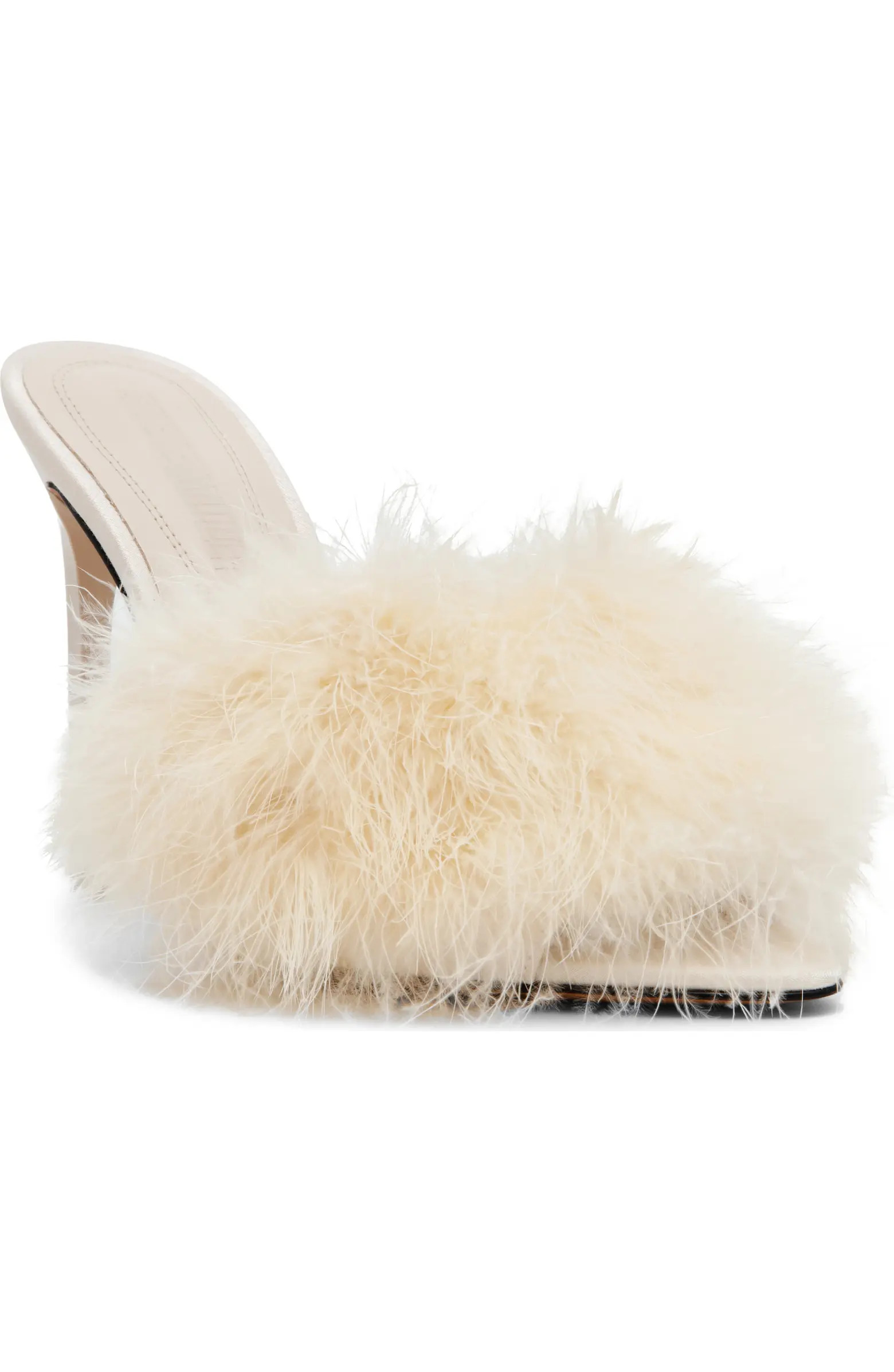Ashbey Faux Feather Sandal (Women) | Nordstrom