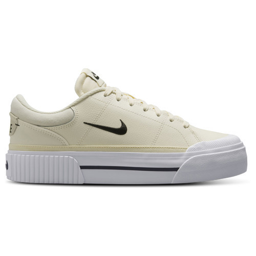 Nike Womens Nike Court Legacy Lift - Womens Training Shoes Pale Ivory/Black/Muslin Size 7.5 | Champs Sports