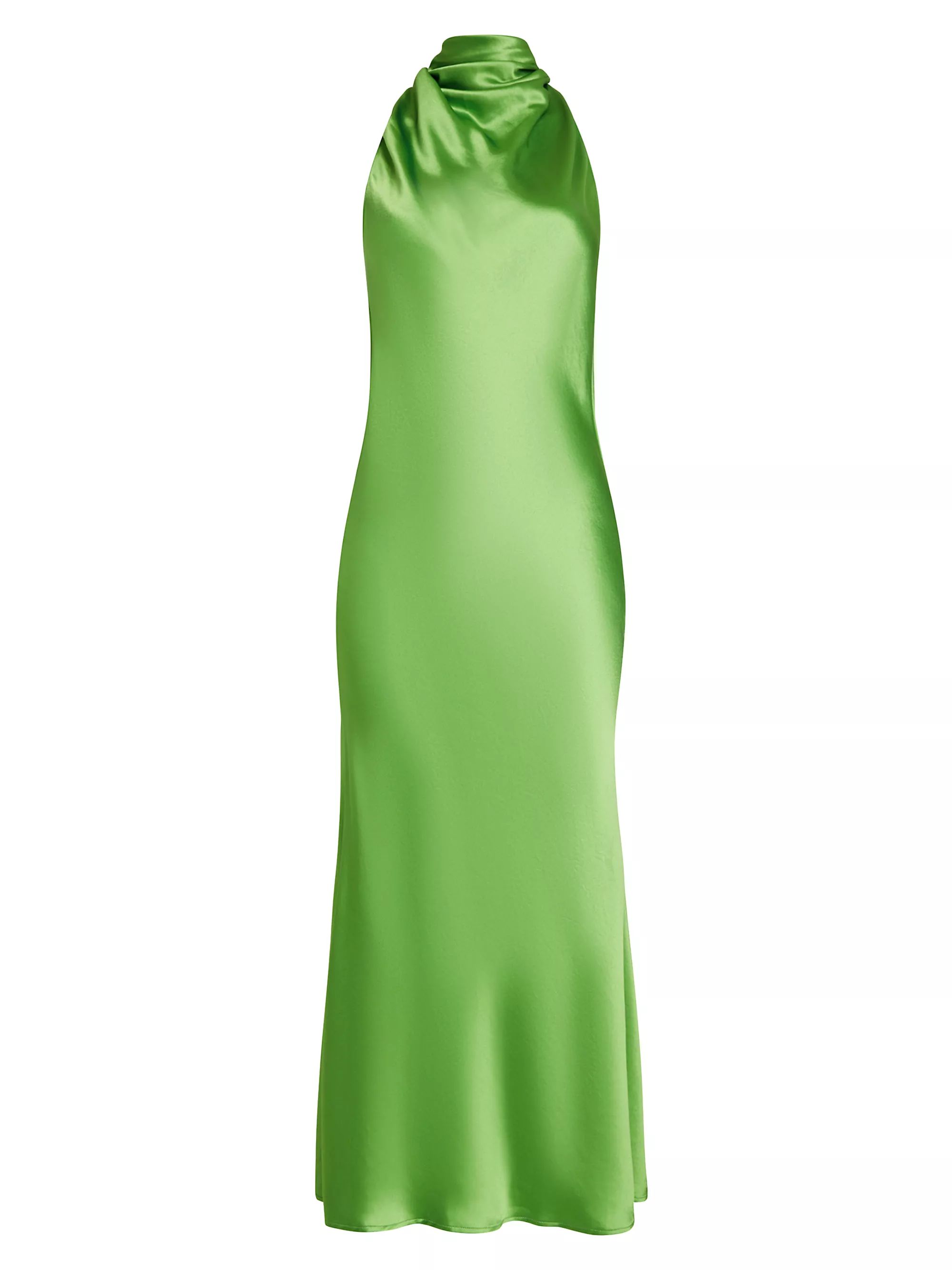 Penella Satin Halter Maxi Dress | Saks Fifth Avenue