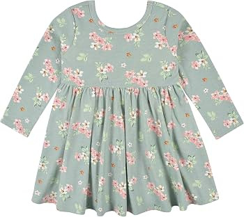 Gerber Baby Girls' Toddler 2-Pack Long Sleeve Dresses | Amazon (US)