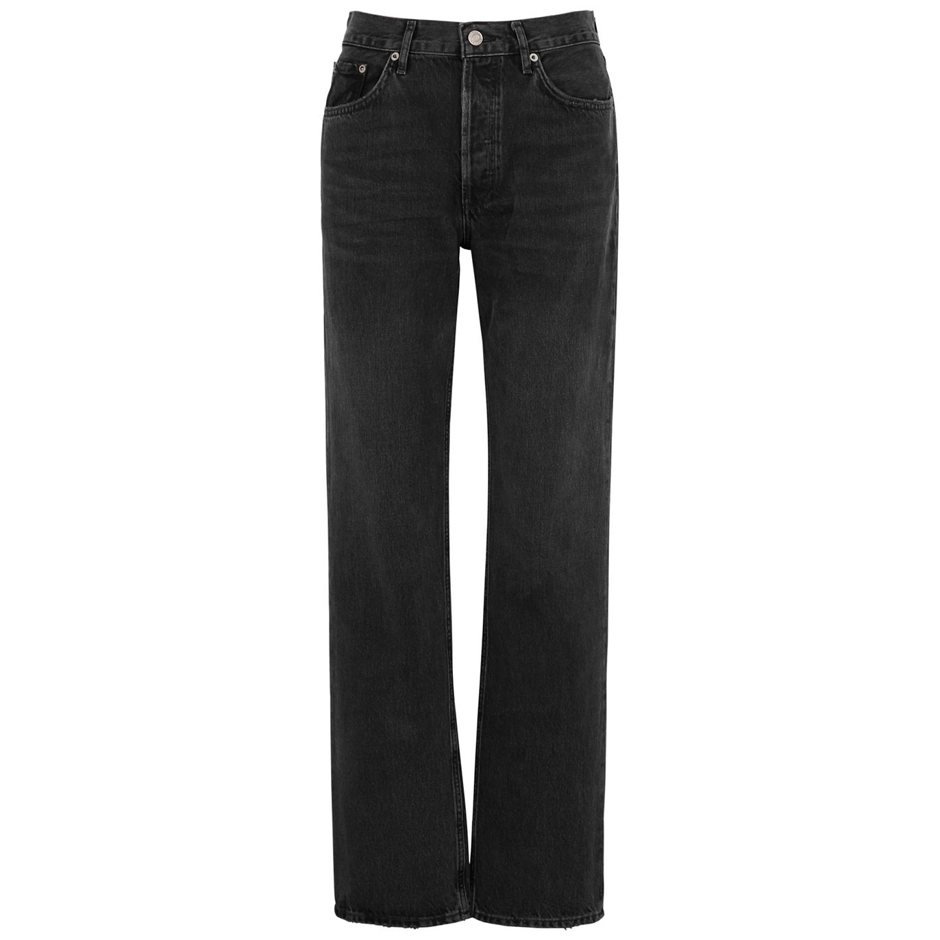 Agolde Lana Black Straight-leg Jeans - W26 | Harvey Nichols (Global)