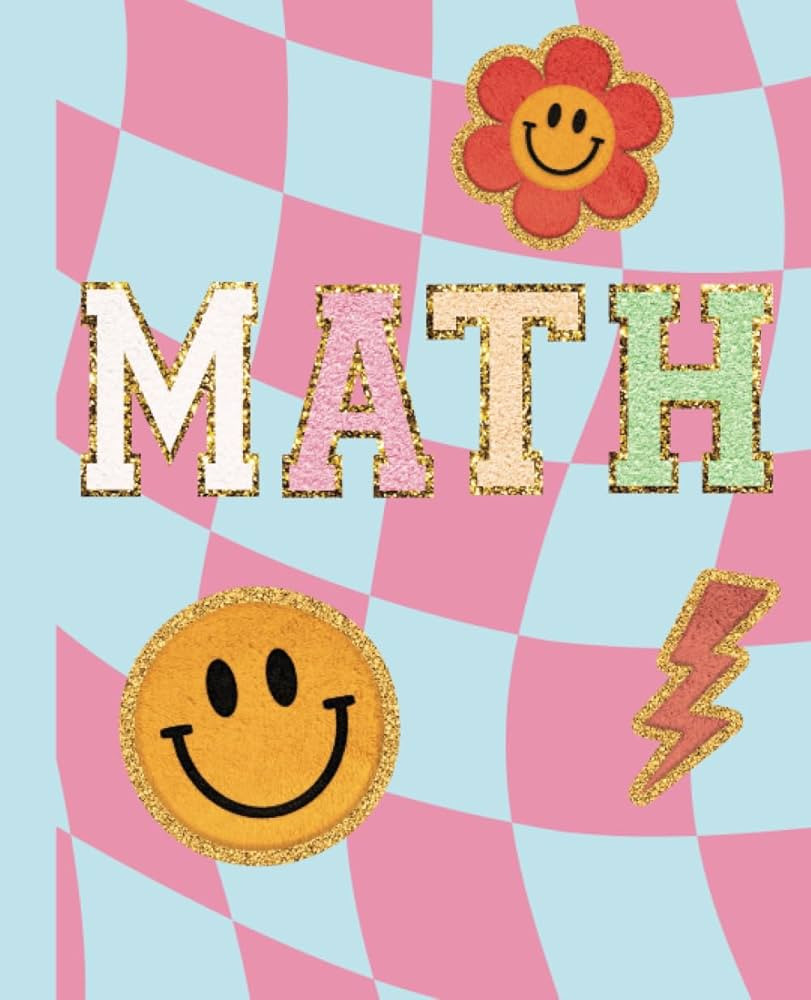 Faux Chenille Letter Notebook, Varsity Letter Notebook | Math Student Notebook: Cute Sticker Patc... | Amazon (US)