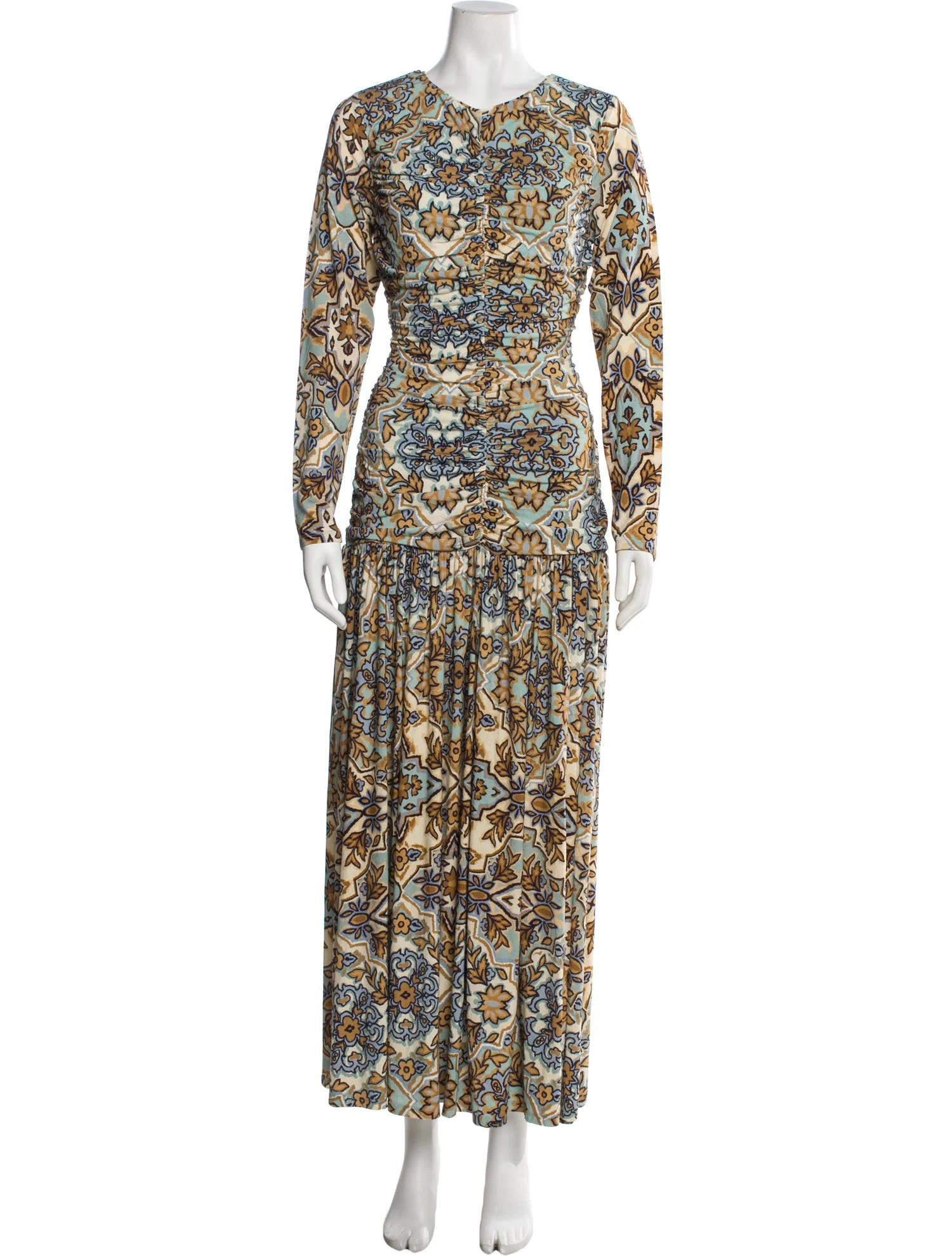Farm Rio Patterned Long Dress w/ Tags w/Tags | The RealReal
