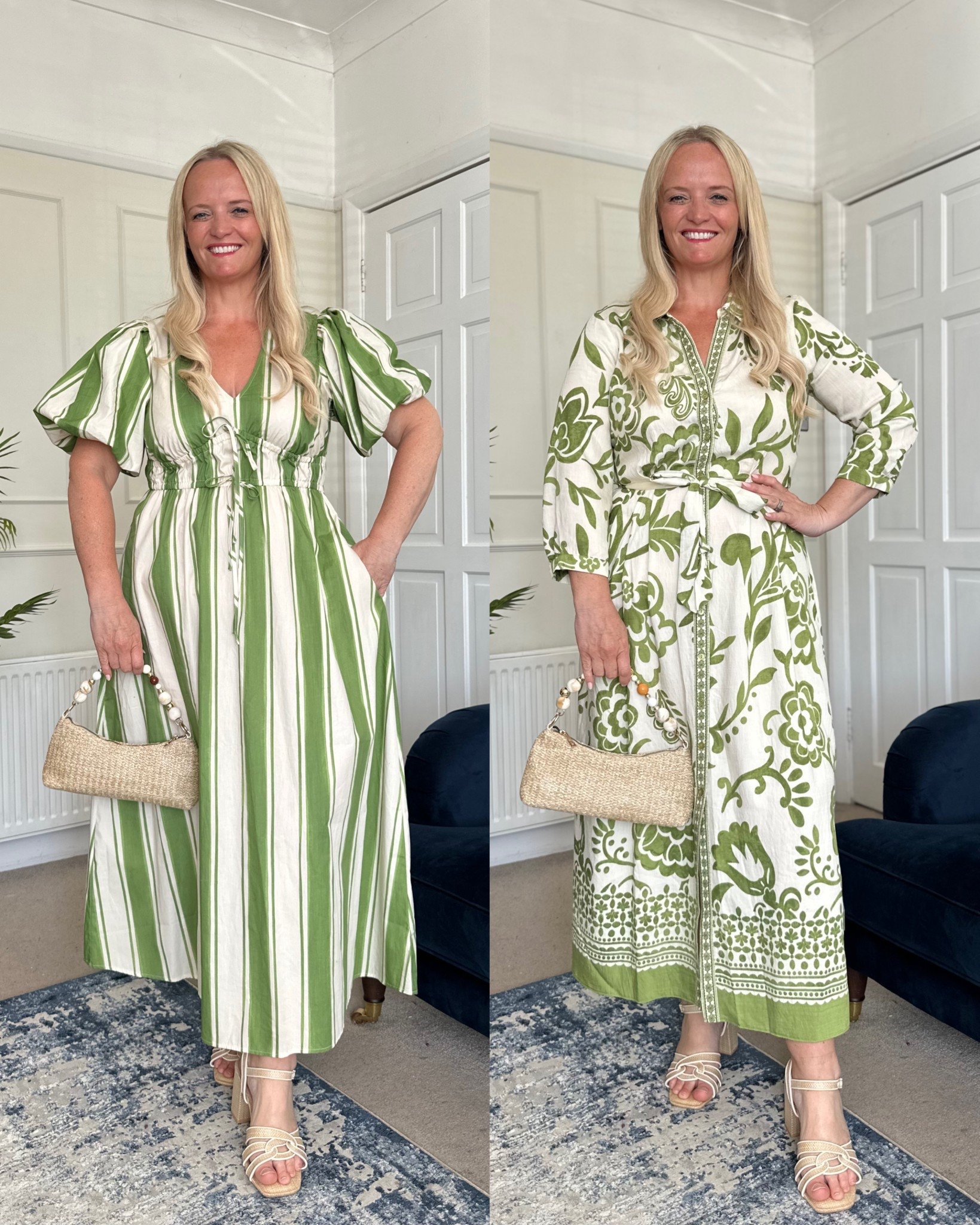 Green & cream is such a fabulous and fresh combination for spring. 
Stripes or florals which is your favourite? 

#LTKspring #LTKuk #LTKdresses
