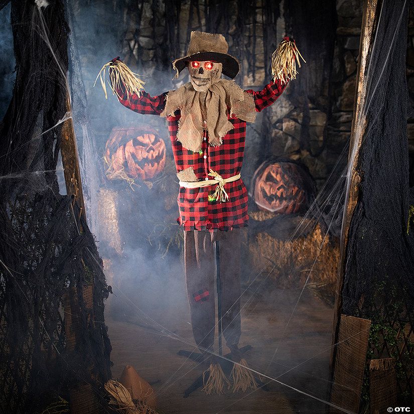 5' Animated Standing Zombie Scarecrow | Oriental Trading Company