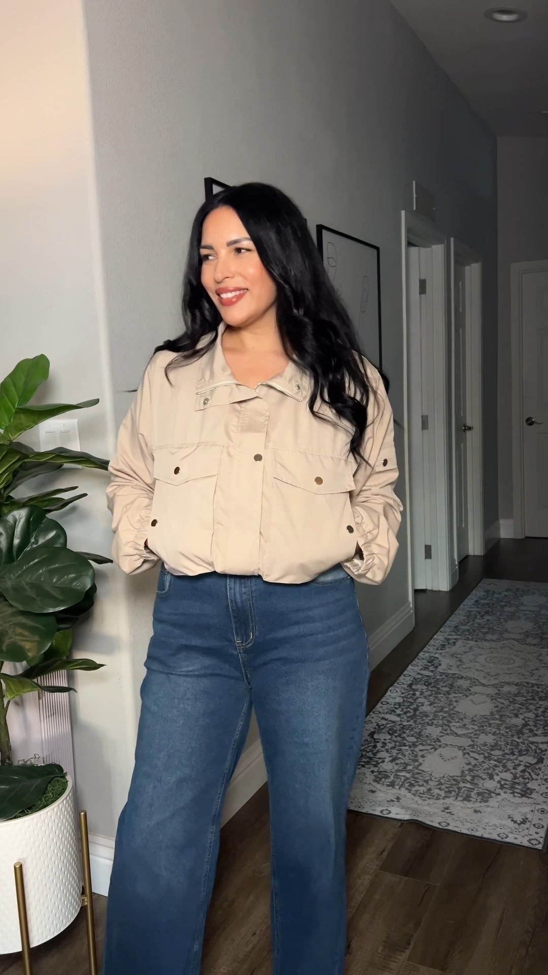 Wearing a Large in both the jacket and jeans!

#LTKootd #LTKMidsize #LTKOver40