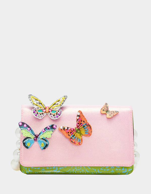 BUTTERFLY CROSSBODY PINK MULTI | Betsey Johnson