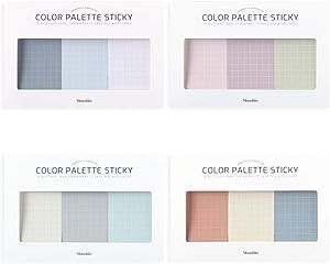 Monolike Color Palette Sticky Grid 300 D Set 4p - Self-Adhesive Memo Pad 30 Sheets | Amazon (US)