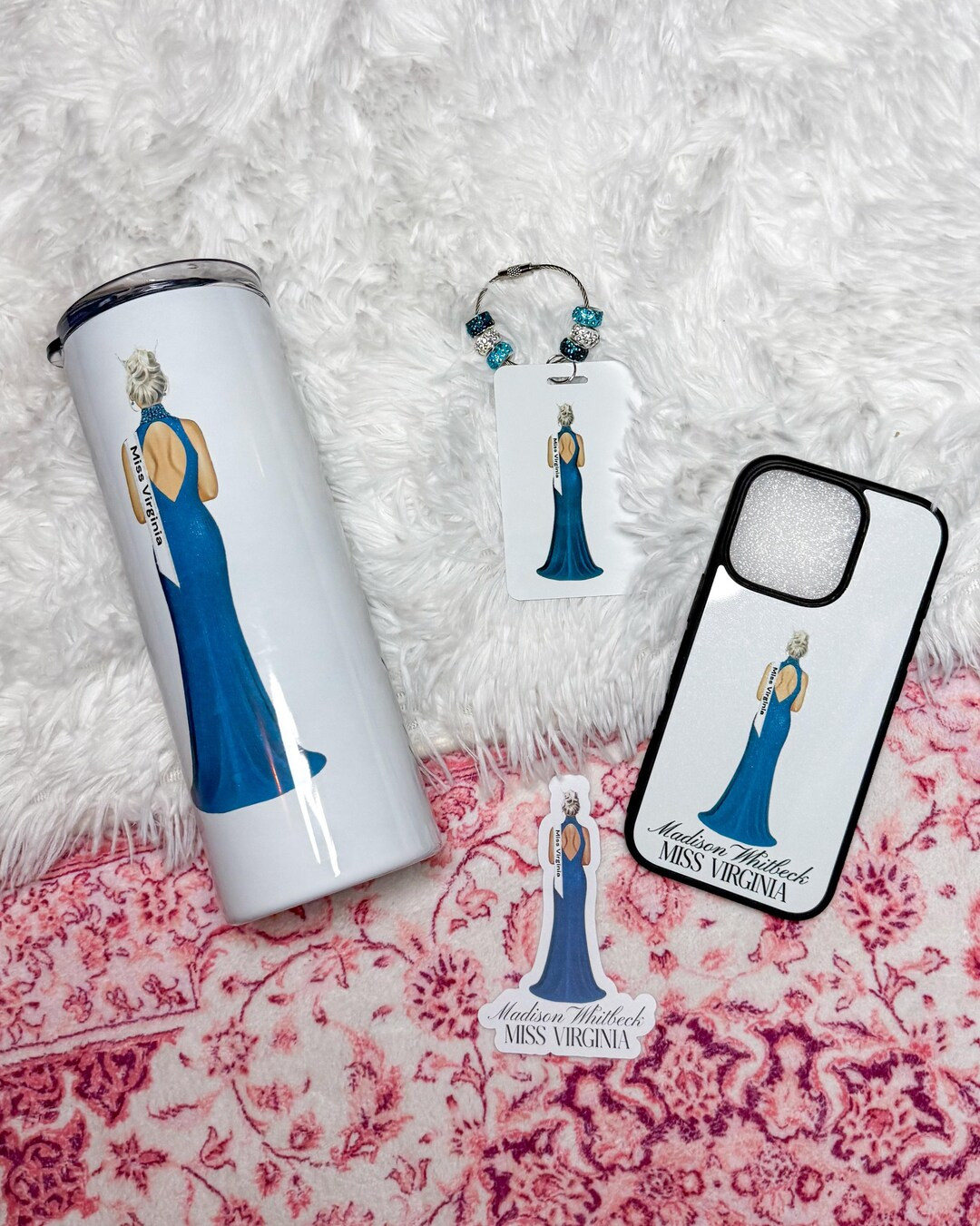 Personalized Pageant Queen Gift Set: Custom Portrait Tumbler, Phone Case, & More (includes Digita... | Etsy (US)