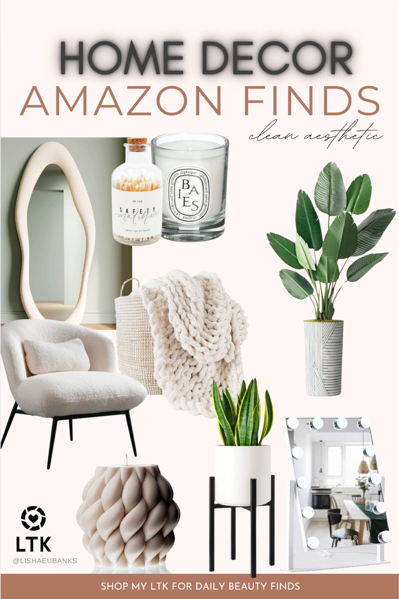 Modern Home Decor Amazon Finds - perfect gifts for her!! Office decor, candles, Amazon candles, plants, artificial plants, lighted mirror, clean aesthetic, gifts for her

#LTKHome #LTKStyleTip #LTKSaleAlert
