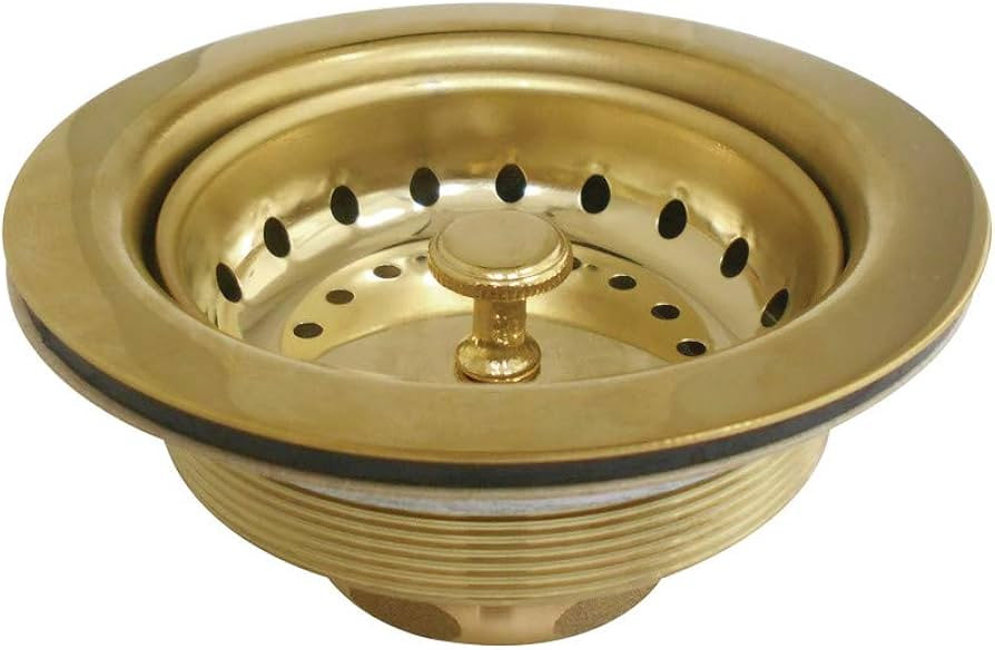 Kingston Brass K111BPB Tacoma Kitchen Sink Basket Strainer, Polished Brass | Amazon (US)