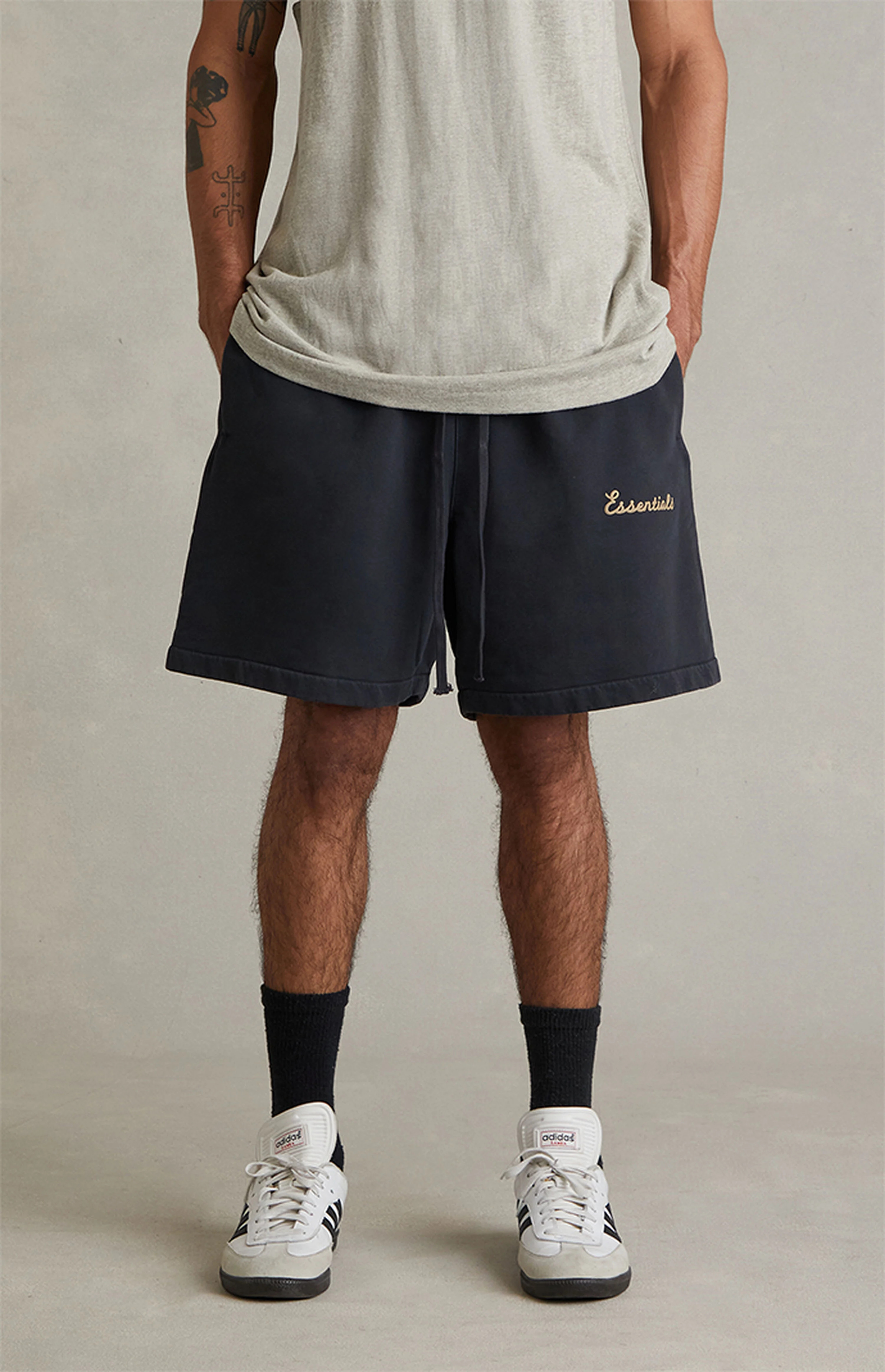 Fear of God ESSENTIALS Faded Black Training Classic Fit Sweat Shorts | PacSun