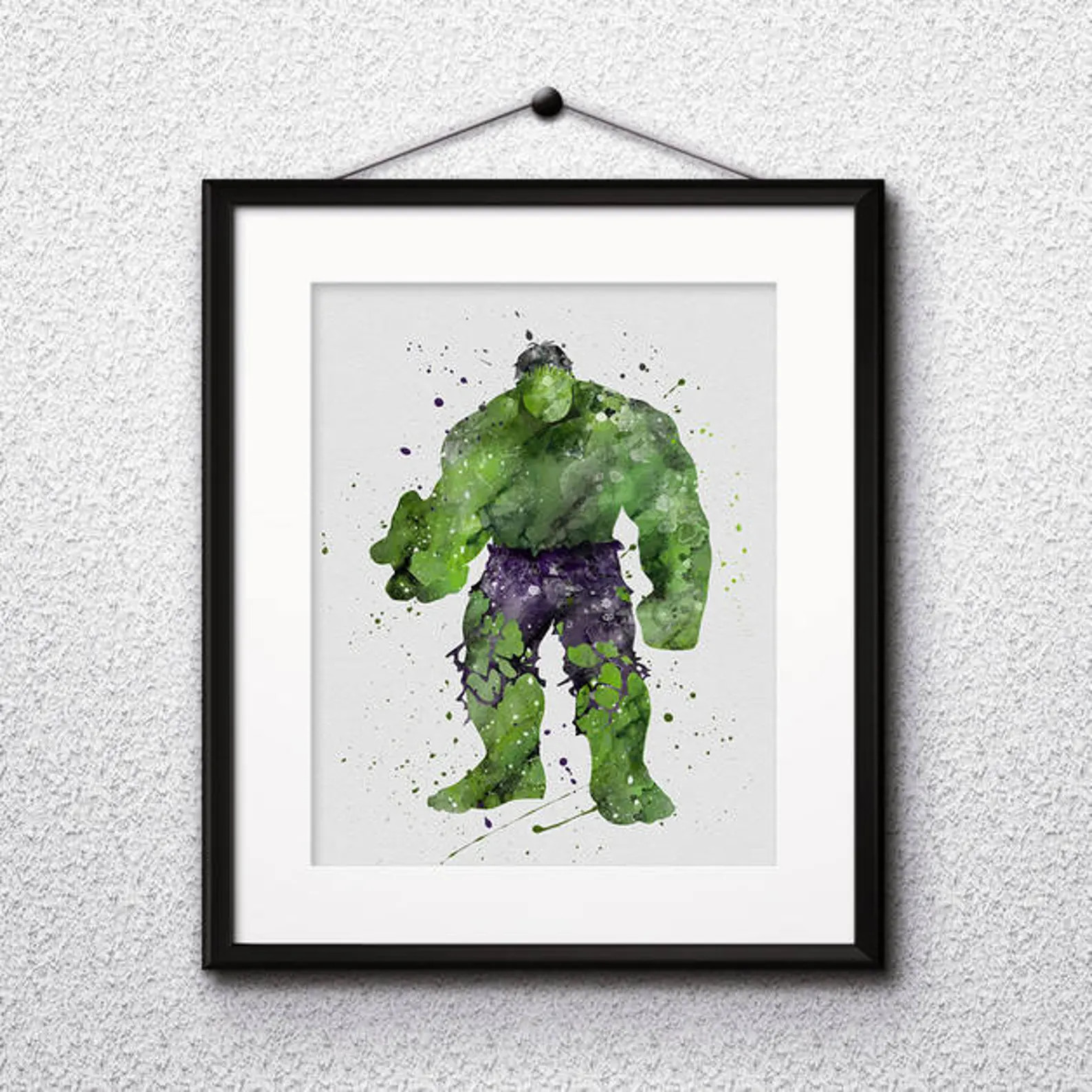 Hulk Watercolor Print, Hulk Art, Marvel Comics Art, Superhero Art, Nursery, Kids Room Decor, Wall... | Etsy (Global)