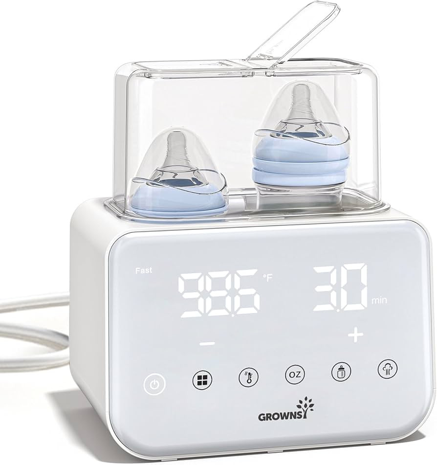 Baby Bottle Warmer, Grownsy 10-in-1 Fast Bottle Warmer Accurate Temp Control, with LCD Display, T... | Amazon (US)