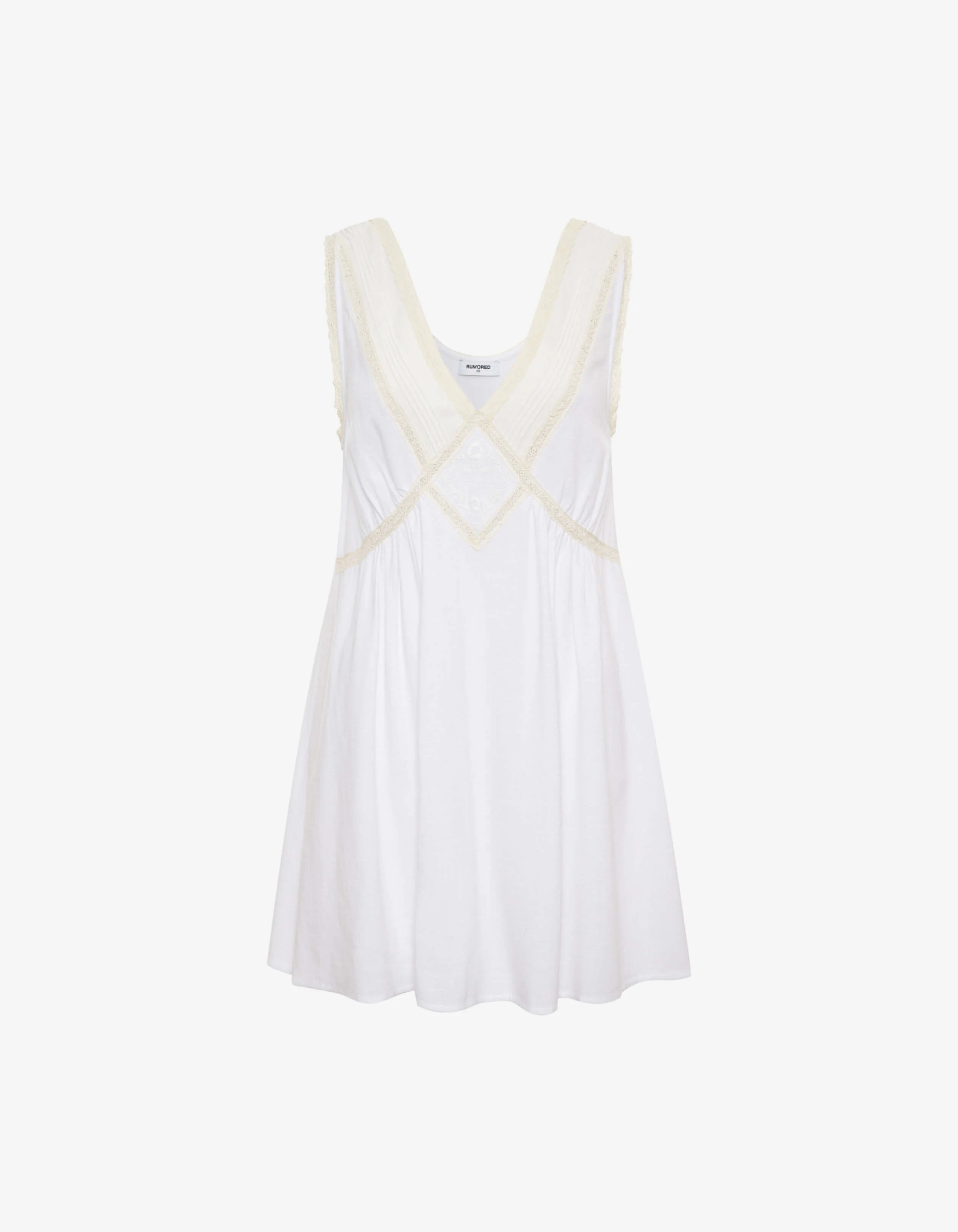 Wayside Mini Dress | White | Rumored