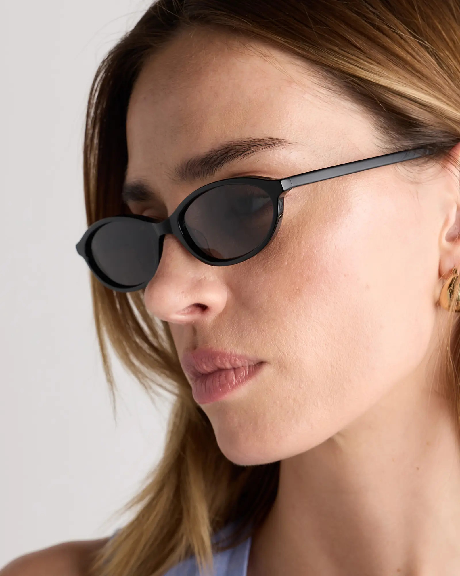 Amalfi Polarized Acetate Sunglasses in Black with Grey lens | Quince