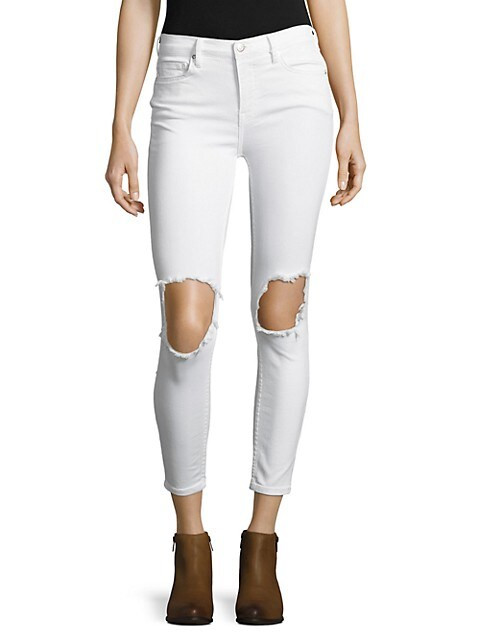 Free People Five-Pocket Cropped Jeans on SALE | Saks OFF 5TH | Saks Fifth Avenue OFF 5TH