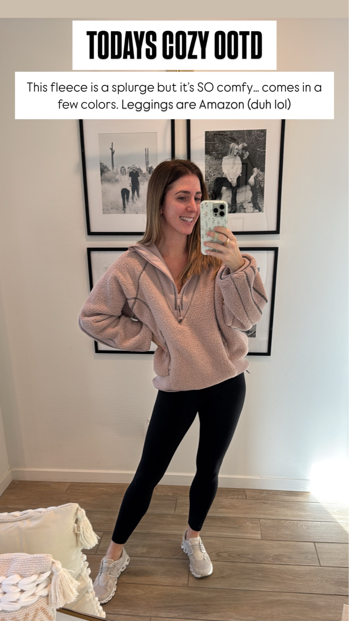 I absolutely love my outfit today because I am so comfortable and cozy!! my leggings are the best from Amazon and I am wearing my normal size. Extra small and my fleece pullover is extremely comfortable and runs oversized. I am in an extra small as well.

#LTKFindsUnder100 #LTKFindsUnder50 #LTKActive