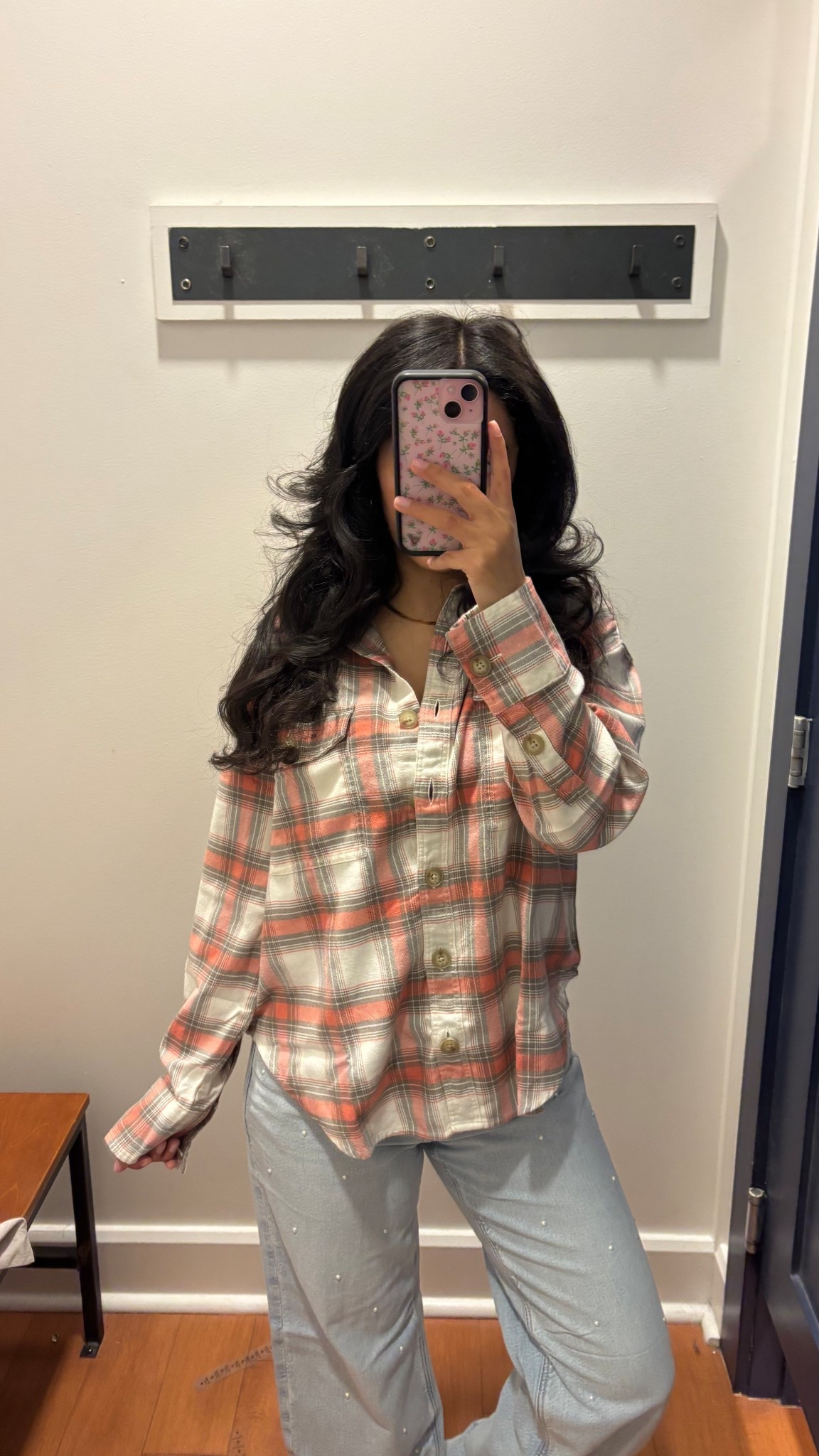 AE plaid button up shirt (xs)
AE stovepipe jeans embellished with pearls (2)

#LTKPetite #LTKSaleAlert