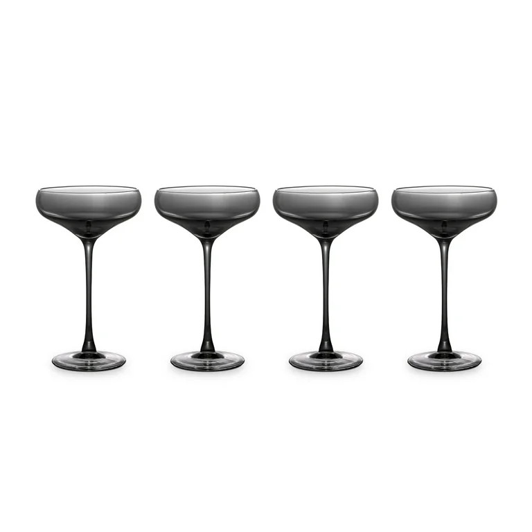 Thyme & Table 10 fl oz Iridescent Smoke Sphere Coupe Cocktail Glasses, Set of 4 | Walmart (US)