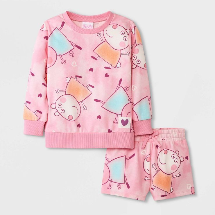 Toddler Girls' Peppa Pig Top and Bottom Set - Pink | Target