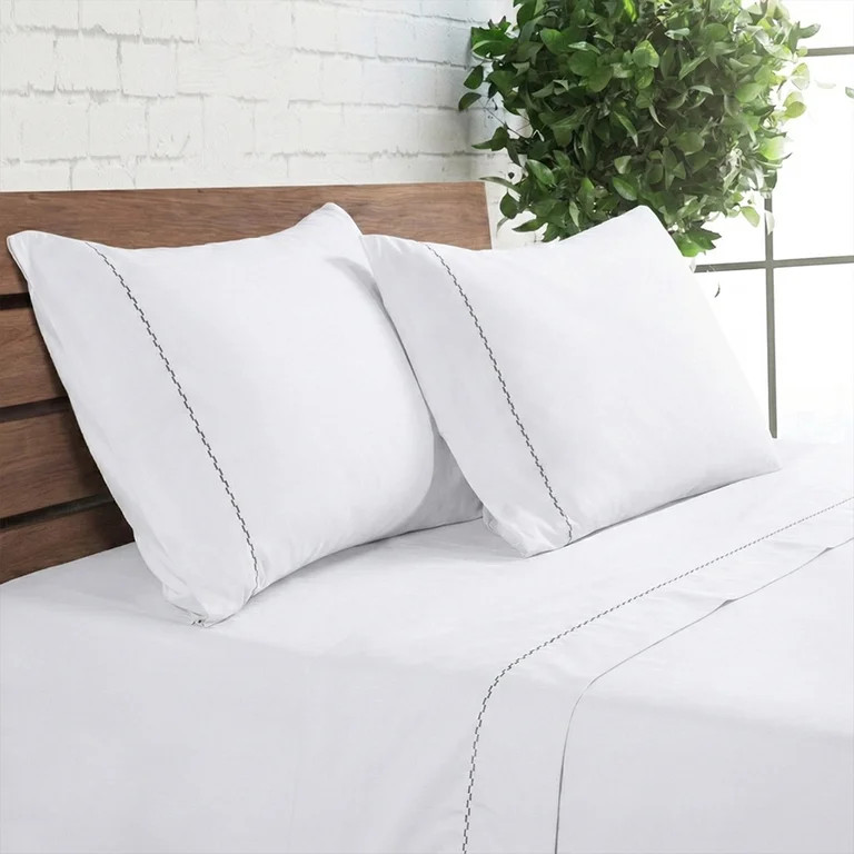 Loomsnest(4.6)|114 Loomsnest 1800 Series Double Brushed Microfiber 4 Piece Queen Sheet Set, Hotel... | Walmart (US)