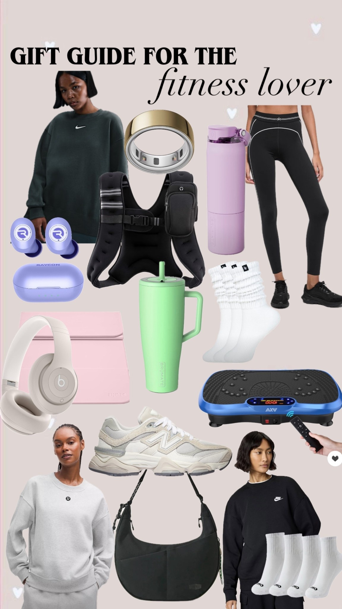 these are all top notch gifts for the gym, peloton, fitness at home etc girly! I have on good authority those new balances will be under my treeeee I cannot wait  