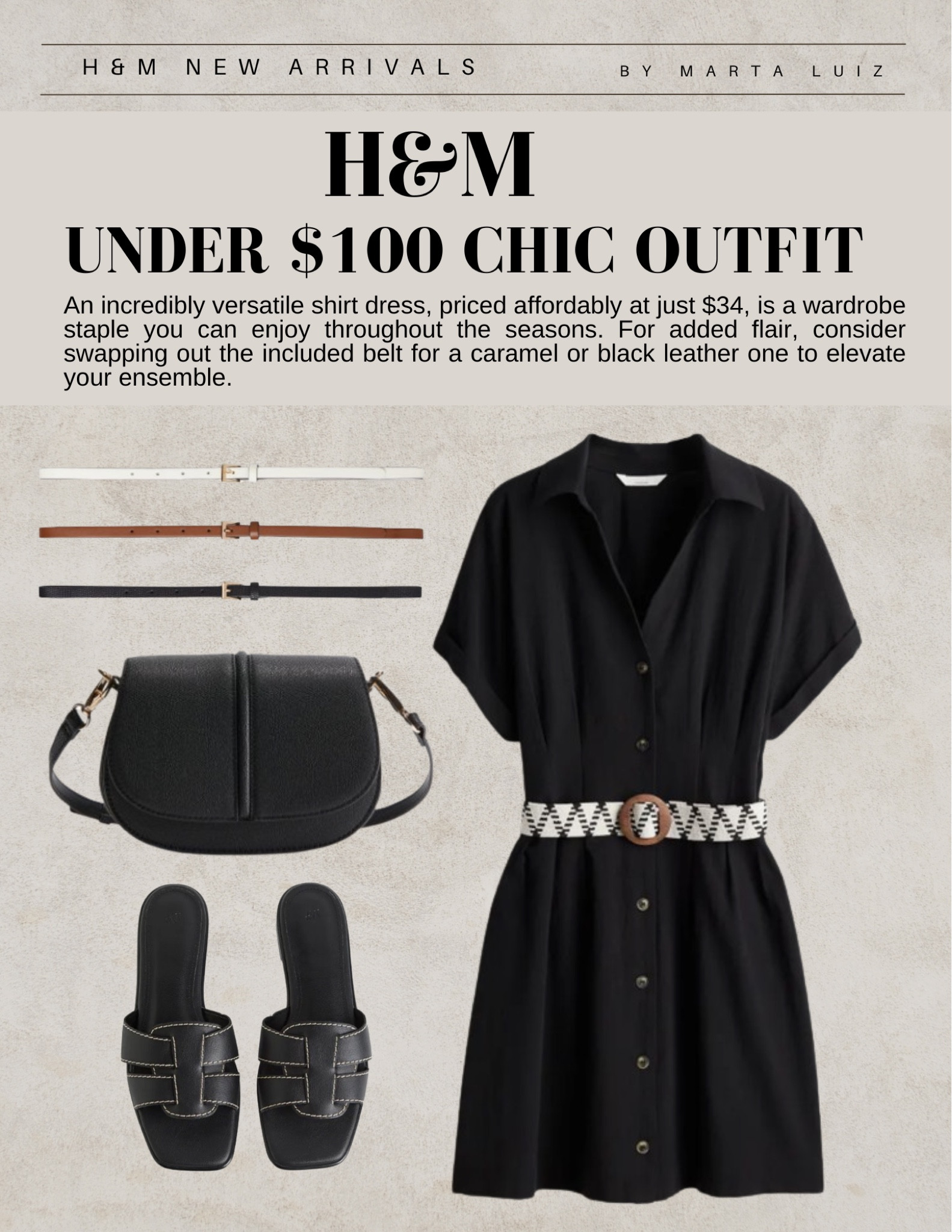 H&M chic casual summer outfit | under $100

An incredibly versatile shirt dress, priced affordably at just $34, is a wardrobe staple you can enjoy throughout the seasons. For added flair, consider swapping out the included belt for a caramel or black leather one to elevate your ensemble.

#LTKFindsUnder100 #LTKStyleTip #LTKSeasonal