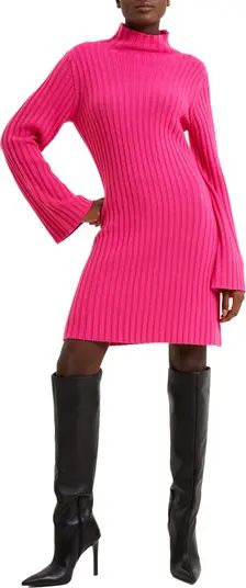 Babysoft Funnel Neck Long Sleeve Sweater Dress | Nordstrom