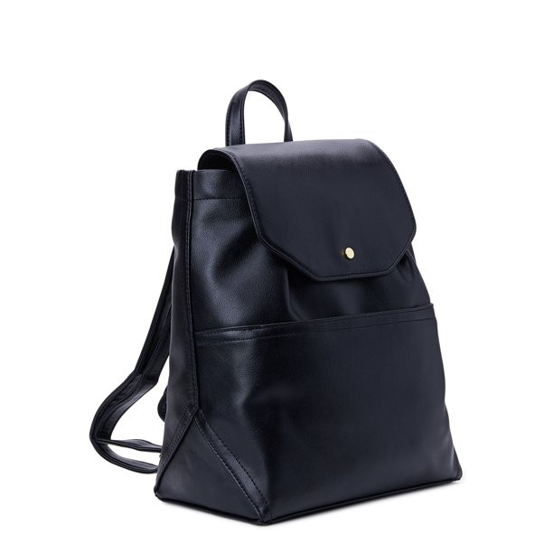 Time and Tru Women's Layla Backpack Black | Walmart (US)