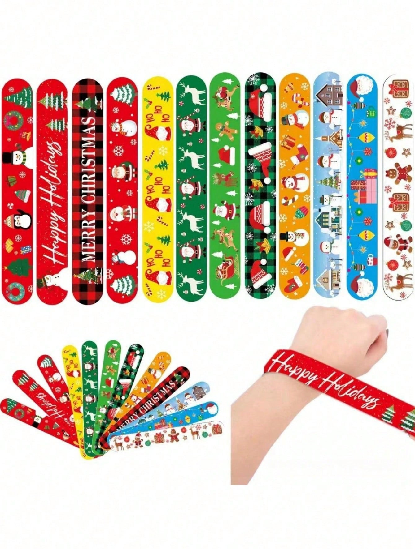 24pcs Christmas Party Decoration Bracelets Small Gift Ornaments, Santa Claus, Reindeer, Snowman,C... | SHEIN
