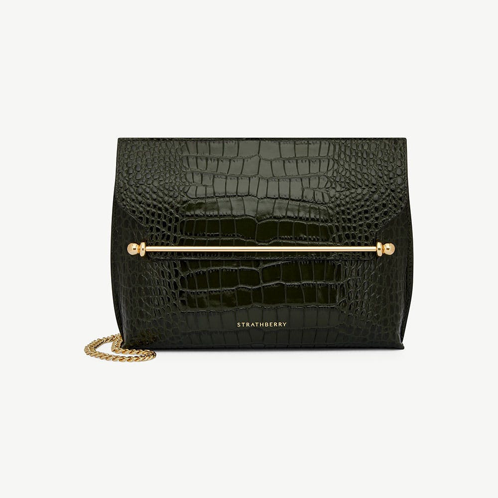 Strathberry - Stylist - Crossbody Leather Clutch - Green | Strathberry
