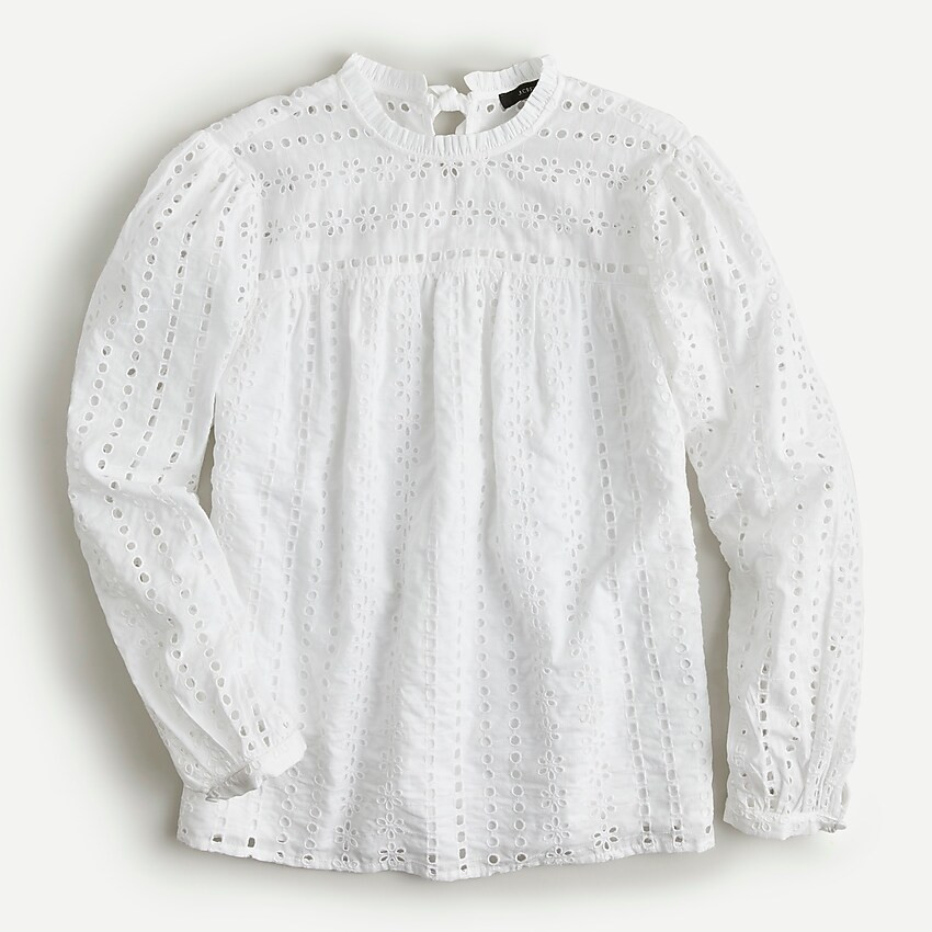 Tie-back top in ditsy eyelet | J. Crew US