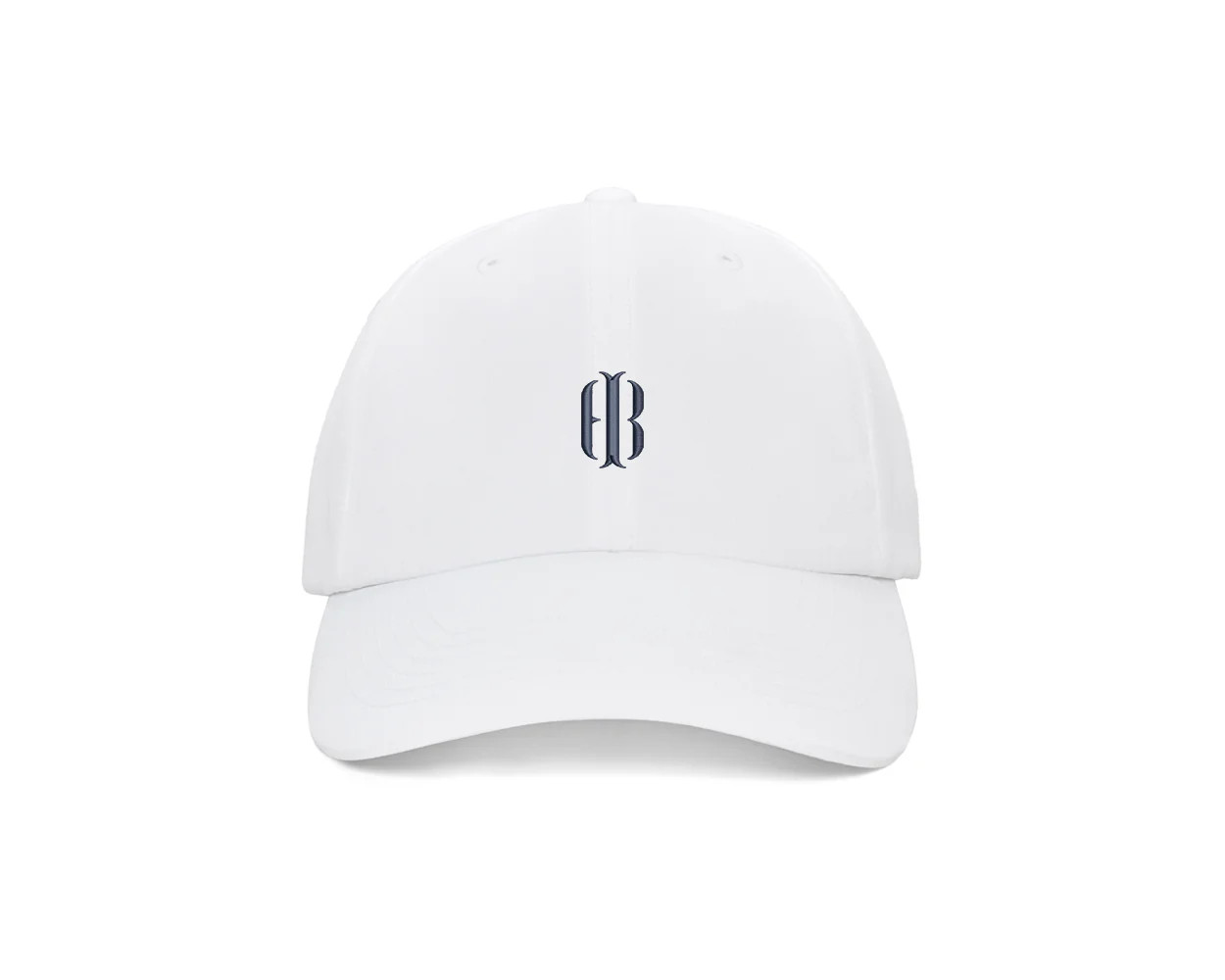 The Lightweight Performance Hat: White with Navy HB Icon | Holderness & Bourne