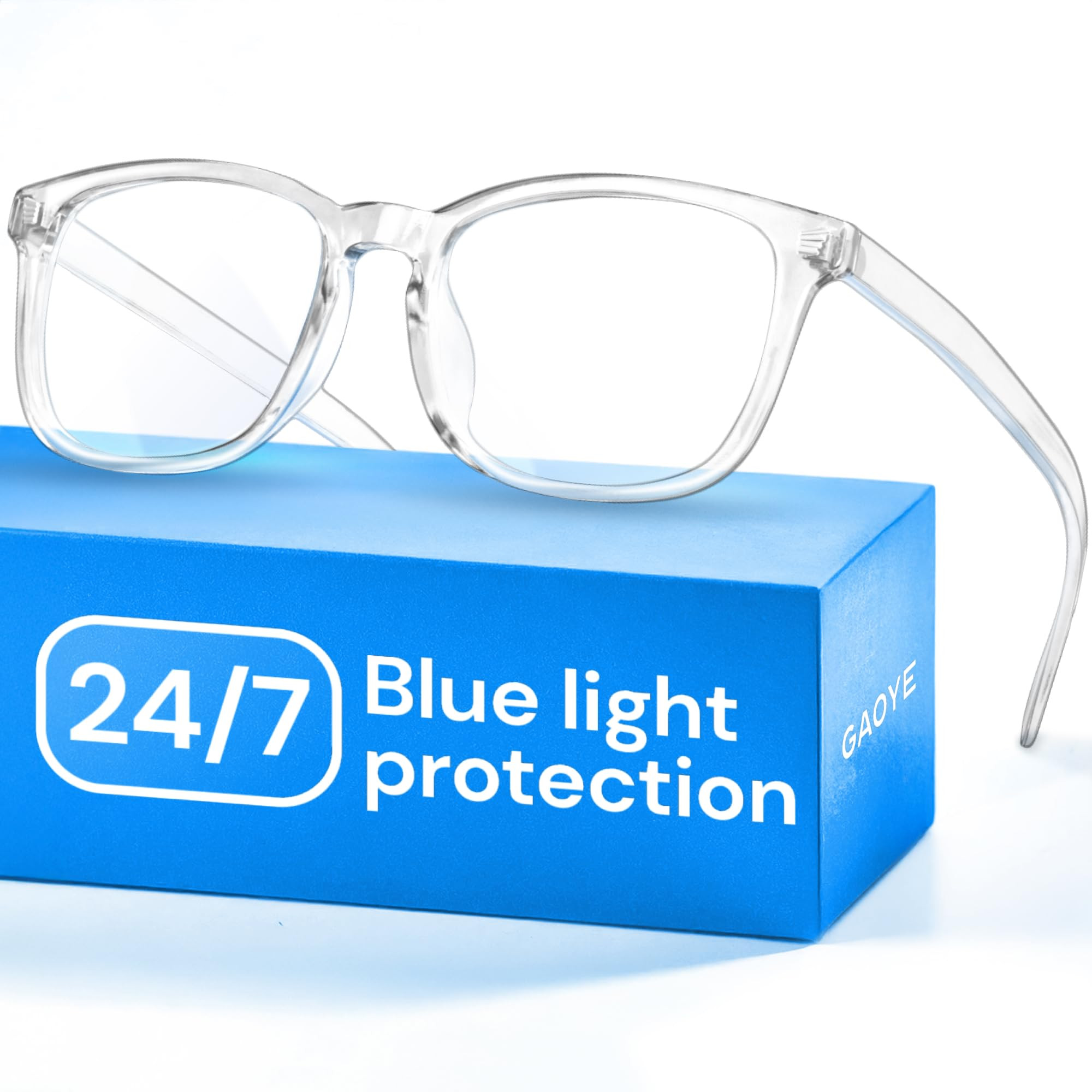 Gaoye Transparent, Clear Blue Light Glasses for Computer & Gaming - Anti UV Ray Lenses, Scratch-R... | Amazon (US)