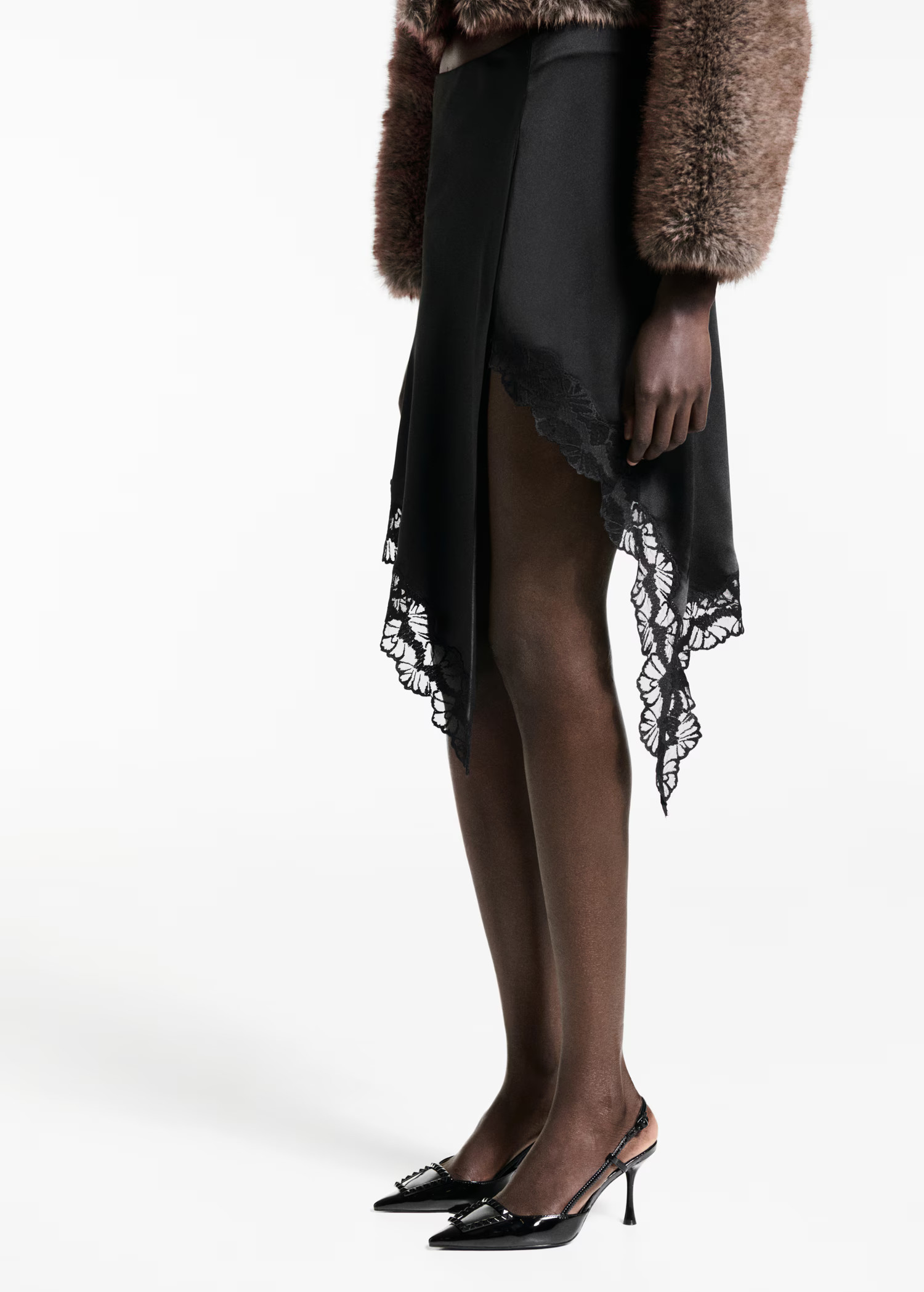 Satin asymmetric skirt - Women | MANGO United Kingdom | MANGO (UK)