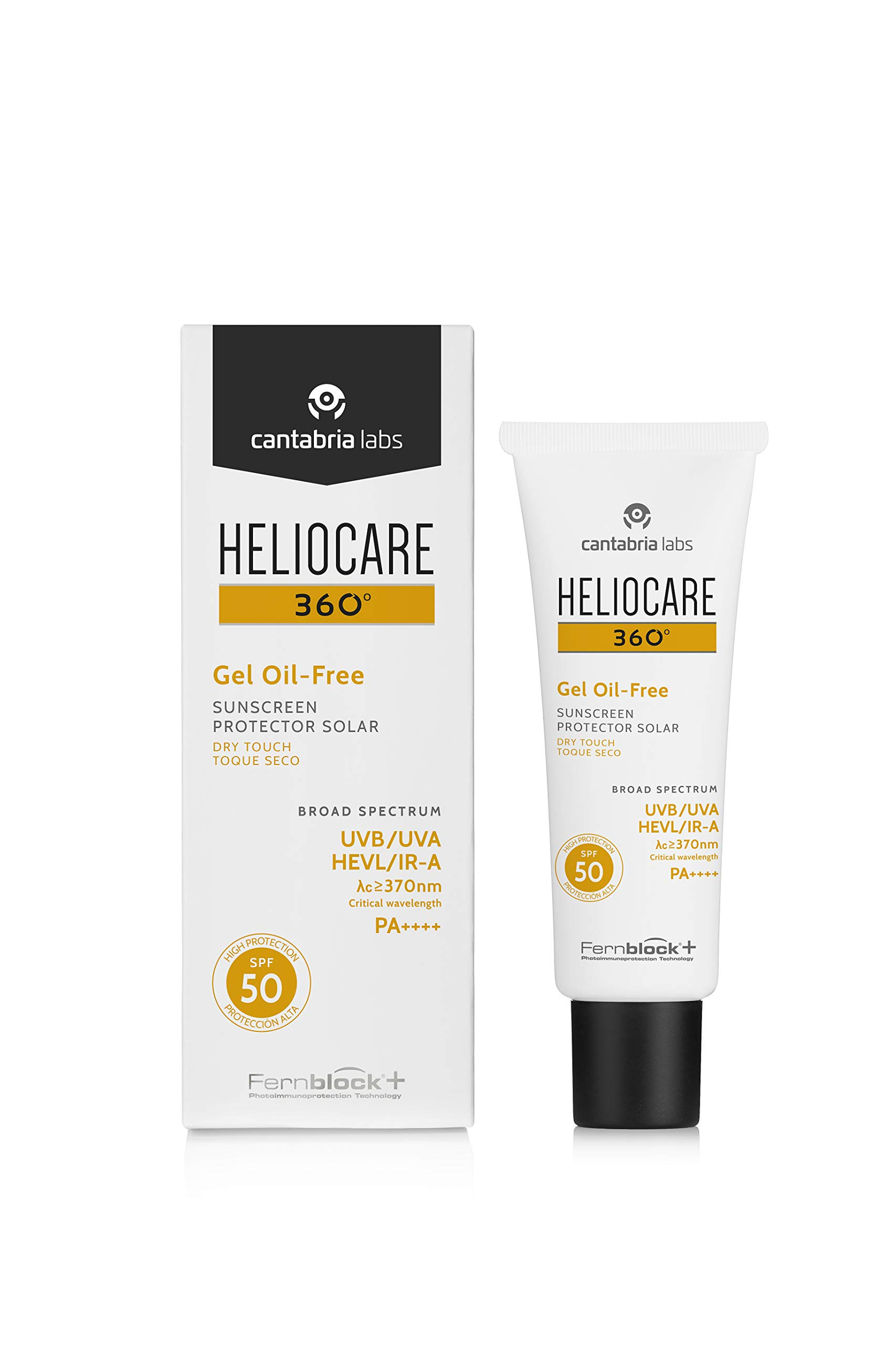 Heliocare 360 Oil-Free Gel SPF 50 50ml / Sunscreen For Face/Daily UVA UVB Visible light Infrared-A Anti-Ageing Sun Protection/Combination Oily and Normal Skin/Matte Finish | Amazon (UK)