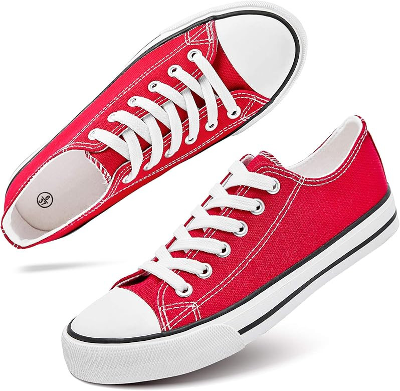 Women's Canvas Shoes Low top Canvas Sneaker Casual Walking Shoes | Amazon (US)
