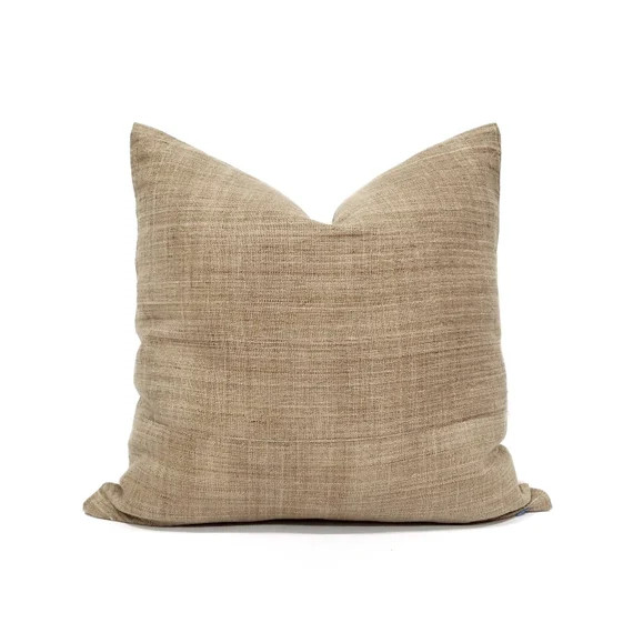 Hmong Pillow 20& 22 Camel Hemp Linen Hmong Pillow | Etsy | Etsy (US)