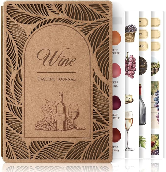 Wine Tasting Journal - Guided Wine Notebook & Diary A5 Size, Includes 4 Step Tasting Method, 24 C... | Amazon (US)