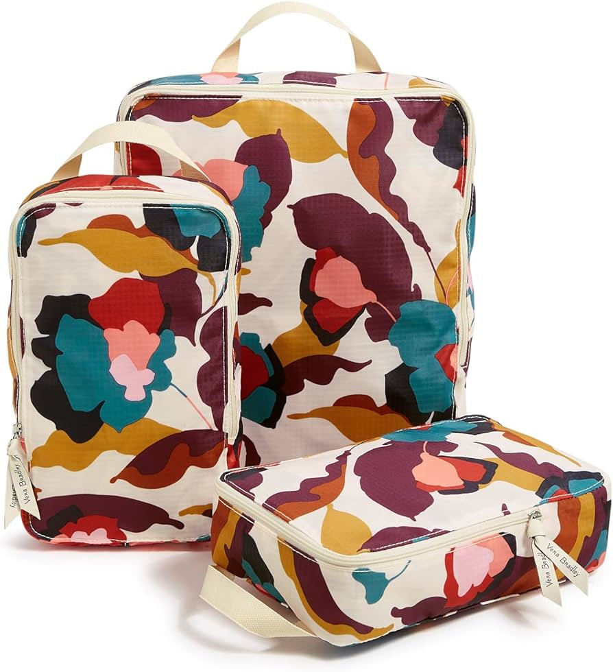 Vera Bradley Compression Packing Cube 3-Piece Set, Immersed Blooms Jewel | Amazon (US)