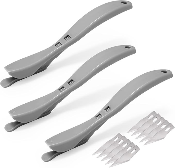 Gomake Wrapping Paper Cutter 3PCS Gift Wrap Cutter,Concealed Blade Safety Knife with 10 Replaceab... | Amazon (US)