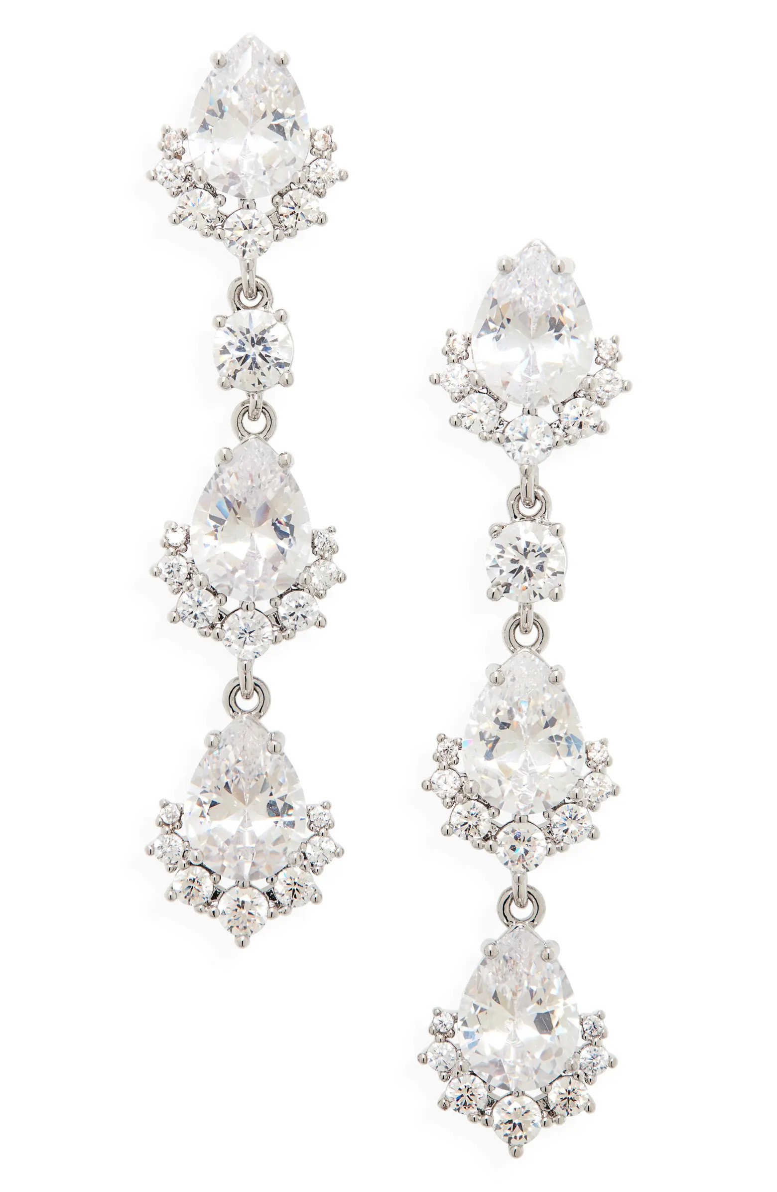 Cubic Zirconia Linear Drop Earrings | Nordstrom